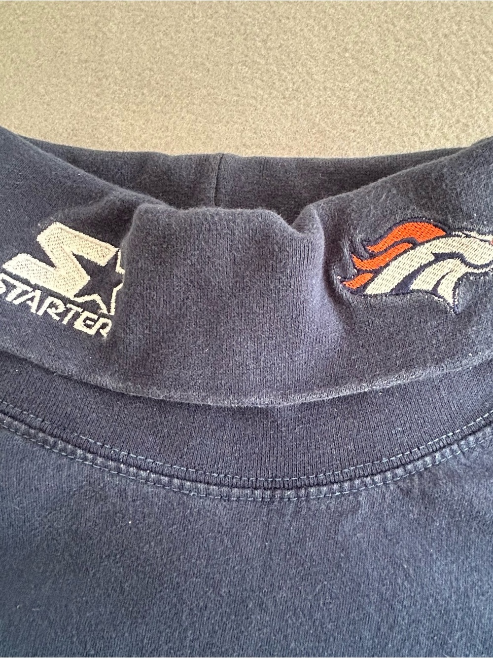 90s Denver Broncos Vintage Turtleneck Starter NFL Official Long Sleeve Men XL